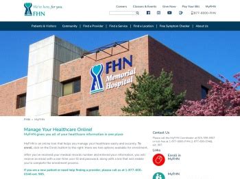 Manage your healthcare online with MyFHN a way to manage all of your healthcare information in one place. . Fhn portal